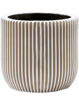 Кашпо Capi Nature Groove (Planter Ball Ivory) Высота: 13 см. Диаметр внутри: 12 см. nieuwkoop-planters/6CAPGI132