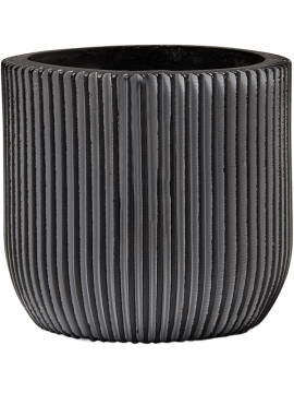 Кашпо Capi Nature Groove (Planter Ball Black) Высота: 9 см. Диаметр внутри: 7.5 см. nieuwkoop-planters/6CAPGZ139