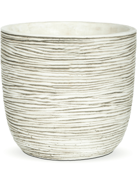 Кашпо Capi Nature Rib (Planter Ball Ivory) Высота: 14 см. Диаметр внутри: 14 см. nieuwkoop-planters/6CAPNI135