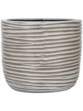 Кашпо Capi Nature Rib (Planter Ball Ivory) Высота: 16 см. Диаметр внутри: 15.1 см. nieuwkoop-planters/6CAPRI133