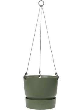 Кашпо Greenville (Hanging Basket Leaf Green) Высота: 21 см. Диаметр внутри: 23 см. nieuwkoop-planters/6ELHGR244