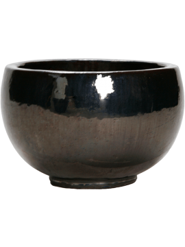 Кашпо Plain (Bowl Metal Glaze) Высота: 29 см. Диаметр внутри: 36 см. nieuwkoop-planters/6KMGZBB47