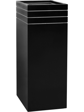 Кашпо Baq Line-Up (Square Matt Black (with liner)) Высота: 75 см. Диаметр внутри: 24 см. nieuwkoop-planters/6LUP375MB