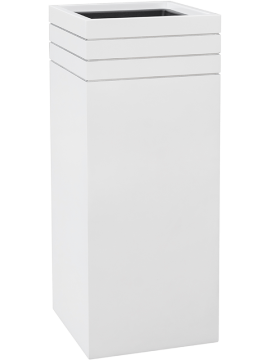 Кашпо Baq Line-Up (Square Matt White (with liner)) Высота: 75 см. Диаметр внутри: 24 см. nieuwkoop-planters/6LUP375MW