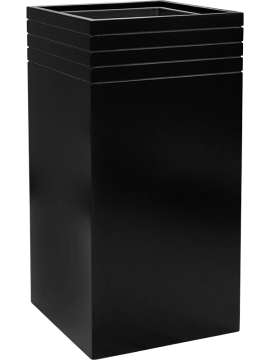 Кашпо Baq Line-Up (Square Matt Black (with liner and wheelplate)) Высота: 75 см. Диаметр внутри: 30 см. nieuwkoop-planters/6LUP376MB