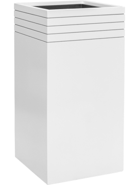 Кашпо Baq Line-Up (Square Matt White (with liner and wheelplate)) Высота: 75 см. Диаметр внутри: 30 см. nieuwkoop-planters/6LUP376MW