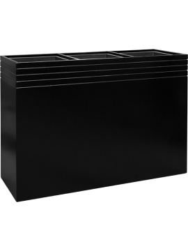 Кашпо Baq Line-Up (Rectangle Matt Black (with liner and wheelplate)) Высота: 75 см. Диаметр внутри: 30 см. nieuwkoop-planters/6LUPR18MB