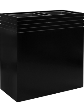 Кашпо Baq Line-Up (Rectangle Matt Black (with liner and wheelplate)) Высота: 75 см. Диаметр внутри: 30 см. nieuwkoop-planters/6LUPR60MB