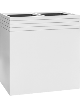 Кашпо Baq Line-Up (Rectangle Matt White (with liner and wheelplate)) Высота: 75 см. Диаметр внутри: 30 см. nieuwkoop-planters/6LUPR60MW