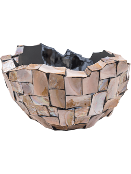 Кашпо Baq Oceana Pearl (Bowl Brown) Высота: 24 см. Диаметр внутри: 30 см. nieuwkoop-planters/6OCEBB306