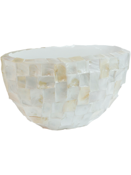 Кашпо Baq Oceana Pearl (Oval White) Высота: 30 см. Диаметр внутри: 20 см. nieuwkoop-planters/6OCEBW213