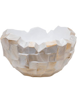 Кашпо Baq Oceana Pearl (Bowl White) Высота: 24 см. Диаметр внутри: 30 см. nieuwkoop-planters/6OCEBW313