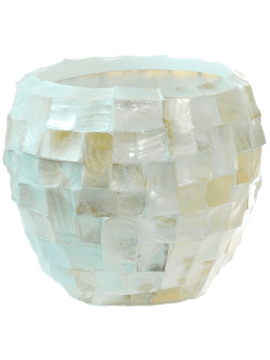 Кашпо Baq Oceana Pearl (Couple White) Высота: 15 см. Диаметр внутри: 14 см. nieuwkoop-planters/6OCECW613
