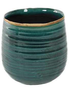 Кашпо Iris (Pot Turquoise) Высота: 12 см. Диаметр внутри: 11.5 см. nieuwkoop-planters/6PTR36347