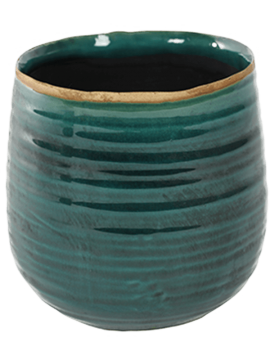 Кашпо Iris (Pot Turquoise) Высота: 14 см. Диаметр внутри: 12.5 см. nieuwkoop-planters/6PTR36348