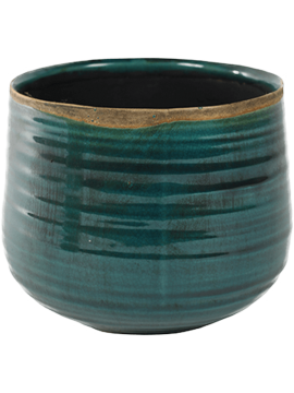 Кашпо Iris (Pot Turquoise) Высота: 15 см. Диаметр внутри: 14.5 см. nieuwkoop-planters/6PTR36349