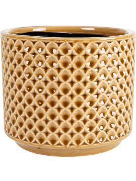 Кашпо Thies (Pot Mustard) Высота: 15 см. Диаметр внутри: 14 см. nieuwkoop-planters/6PTR64537