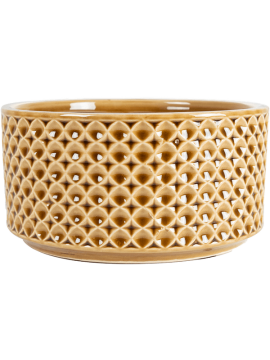 Кашпо Thies (Bowl Mustard) Высота: 10 см. Диаметр внутри: 17 см. nieuwkoop-planters/6PTR64542