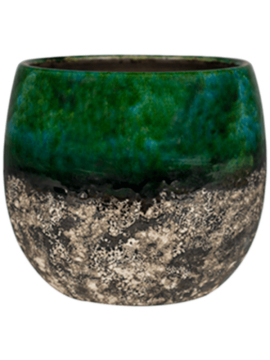 Кашпо Lindy (Pot Green Black) Высота: 13 см. Диаметр внутри: 11 см. nieuwkoop-planters/6PTR64685