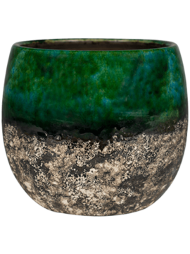 Кашпо Lindy (Pot Green Black) Высота: 25 см. Диаметр внутри: 23 см. nieuwkoop-planters/6PTR64688