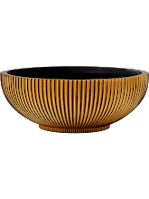 Кашпо Capi Nature Groove (Bowl Black Gold) Высота: 15 см. Диаметр внутри: 35.6 см. Кашпо Capi Nature Groove (Bowl Black Gold) Арт: 6CAPGG037