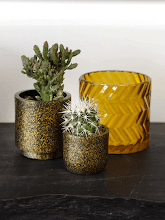 Кашпо Capi Lux Terrazzo (Planter Ball Black Gold) Арт: 6CAPZG139 1