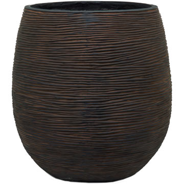 Кашпо Capi Nature Planter Rib ball коричневое Кашпо Capi Nature Planter Rib ball