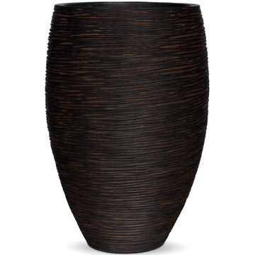 Кашпо Capi Nature Vase elegant deluxe Rib коричневое Кашпо Capi Nature Vase elegant deluxe Rib