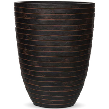Кашпо Capi Nature Row Vase elegant low коричневое Кашпо Capi Nature Row Vase elegant low