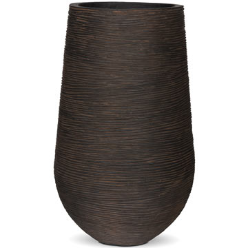 Кашпо Capi Nature Vase palm Rib коричневое Кашпо Capi Nature Vase palm Rib