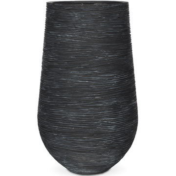 Кашпо Capi Nature Vase palm Rib чёрное Кашпо Capi Nature Vase palm Rib