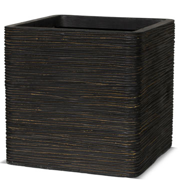 Кашпо Capi Nature Planter square Rib коричневое Кашпо Capi Nature Planter square Rib