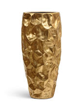 Кашпо TREEZ Effectory - Metal - Высокий округлый конус Design Crumple - Сусальное золото 41.33-07-22-081-GLD-075, 41.33-07-22-081-GLD-090 5