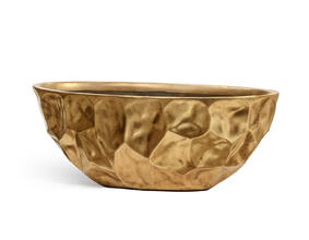 Кашпо TREEZ Effectory - Metal - Высокая лодка Design Crumple - Сусальное золото 41.33-07-22-083-GLD-41/18, 41.33-07-22-083-GLD-55/27, 41.33-07-22-083-GLD-69/35 4