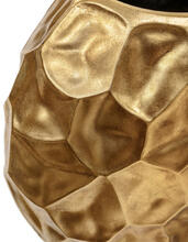 Кашпо TREEZ Effectory - Metal - Плоская сфера Design Crumple - Сусальное золото 41.33-07-22-084-GLD-58/28 3