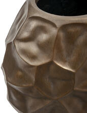 Кашпо TREEZ Effectory - Metal - Плоская сфера Design Crumple - Чернёная бронза 41.33-07-22-084-GRP-58/28 2