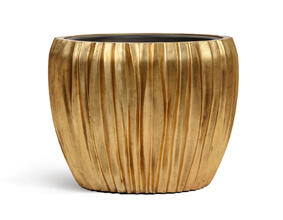 Кашпо TREEZ Effectory - Metal - Чаша Design Wave - Сусальное золото 41.33-07-22-085-GLD-38, 41.33-07-22-085-GLD-54 4