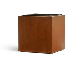 Кашпо TREEZ Effectory - Corten Steel - Куб - Кортеновская сталь - Бархатистая окись 41.33-10-21-061-CS-30, 41.33-10-21-061-CS-40, 41.33-10-21-061-CS-50 2