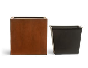 Кашпо TREEZ Effectory - Corten Steel - Куб - Кортеновская сталь - Бархатистая окись 41.33-10-21-061-CS-30, 41.33-10-21-061-CS-40, 41.33-10-21-061-CS-50 3
