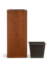 Кашпо TREEZ Effectory - Corten Steel - Высокий куб - Кортеновская сталь - Бархатистая окись 41.33-10-21-062-CS-72, 41.33-10-21-062-CS-95 3