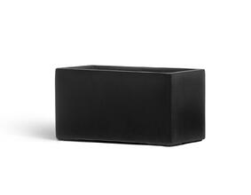 Кашпо TREEZ Effectory - Black Stone - Низкий узкий прямоугольник - Антрацит 41.33-12-22-079-BLCK-40, 41.33-12-22-079-BLCK-60, 41.33-12-22-079-BLCK-80 4