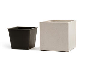 Кашпо TREEZ Effectory - Beton - Куб - Белый песок 41.3317-02-005-BE-20, 41.3317-02-005-BE-30, 41.3317-02-005-BE-40, 41.3317-02-005-BE-50, 41.3317-02-005-BE-60 4