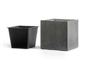 Кашпо TREEZ Effectory - Beton - Куб - Тёмно-серый бетон 41.3317-02-005-GR-20, 41.3317-02-005-GR-30, 41.3317-02-005-GR/XL-30, 41.3317-02-005-GR-40, 41.3317-02-005-GR-50, 41.3317-02-005-GR-60 4