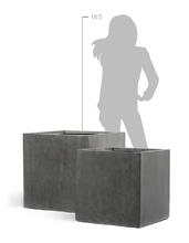 Кашпо TREEZ Effectory - Beton - Куб - Тёмно-серый бетон 41.3317-02-005-GR-20, 41.3317-02-005-GR-30, 41.3317-02-005-GR/XL-30, 41.3317-02-005-GR-40, 41.3317-02-005-GR-50, 41.3317-02-005-GR-60 8
