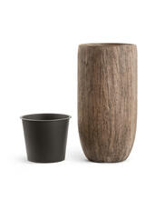 Кашпо TREEZ Effectory - Wood - Высокий округлый конус - Светлый дуб 41.3317-03-011-WB-65, 41.3317-03-011-WB-80 3