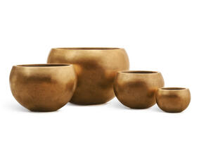 Кашпо TREEZ Effectory - Metal - Полусфера - Сусальное золото 41.3318-04-016-GLD-22, 41.3318-04-016-GLD-32, 41.3318-04-016-GLD-43, 41.3318-04-016-GLD-57 6