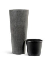 Кашпо TREEZ Effectory - Beton - Высокий конус - Тёмно-серый бетон 41.3319-02-020-GR-61, 41.3319-02-020-GR-90 3