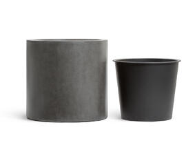 Кашпо TREEZ Effectory - Beton - Цилиндр Тёмно-серый бетон 41.3320-02-028-GR-31, 41.3320-02-028-GR-41, 41.3320-02-028-GR-53 3