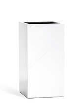 Кашпо TREEZ Effectory - Gloss - Высокий куб - Белый глянцевый лак 41.3320-05-034-WH-60, 41.3320-05-034-WH-75, 41.3320-05-034-WH-97 10
