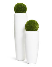Кашпо TREEZ Effectory - Gloss - Высокий конус Design - Белый глянцевый лак 41.3320-05-036-WH-075, 41.3320-05-036-WH-097, 41.3320-05-036-WH-117 10